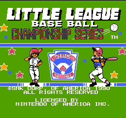 Little League Baseball - Championship Series Title Screen